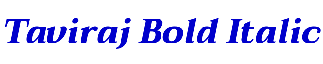 Taviraj Bold Italic font